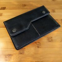 Túi đựng giấy tờ xe ô tô - Da bò xịn - Màu đen - Đồ da Mino Crafts