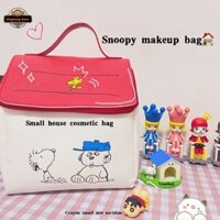 Túi đựng hình ngôi nhà Snoopy Túi đựng đồ xu hướng Nhật Bản dung tích lớn Túi trang điểm hoạt hình dễ thương