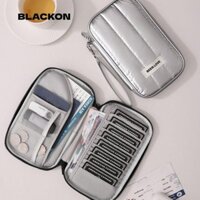 Túi đựng hộ chiếu có dây kéo BLACKON, Hộp đựng hộ chiếu chống trộm RFID, Hộp đựng thẻ ID màu trơn chống nước đa chức năng