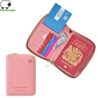 Túi đựng hộ chiếu PU FLASHSYNC, Túi đựng thẻ chống trộm RFID, Ví sáng tạo Giá đỡ vé trên máy bay Kẹp hộ chiếu nữ