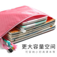 Túi đựng hồ sơ A4 dày có khóa kéo cho phụ nữ, túi màu đơn giản cho sinh viên, túi vải, túi lưu trữ chống nước cho sinh viên, túi giấy thi, túi tài liệu kiểm tra thai sản, túi hồ sơ, túi lưu trữ, túi khóa kéo