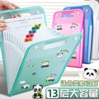 Túi đựng hồ sơ di động A4, túi đựng giấy kiểm tra, túi lưu trữ, túi đựng sách học sinh, túi accordion đa lớp, dung tích lớn, hình thức cao cấp, công cụ tổ chức giấy tờ cho trẻ em, phân loại môn học cho học sinh cấp trung và cao.