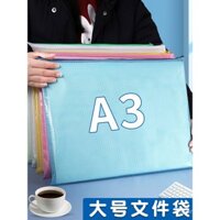 Túi đựng hồ sơ lớn A3, túi vẽ có khóa kéo, túi lưới trong suốt, túi lưu trữ dung tích lớn, túi nghệ thuật lớn cho bài kiểm tra, túi vẽ poster, giấy vẽ 8K, túi lưu trữ nhựa chống nước