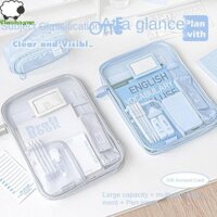 Túi đựng hồ sơ lưới Nylon FLASHSYNC, Túi dây kéo trong suốt A4, Túi đựng tập tin dung lượng lớn màu trơn đa chức năng dành cho trẻ em
