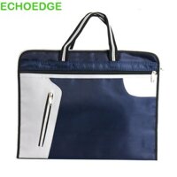 Túi đựng hồ sơ tài liệu ECHOEDGE, Túi đựng hồ sơ A4 có khóa kéo đôi, Túi đựng hồ sơ vải Oxford đa chức năng thời trang Túi đựng hồ sơ kinh doanh Trường Supplier