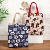 Túi đựng hộp cơm, túi giữ nhiệt đựng cơm size lớn SUZUKO BAGS đựng bình nước, cốc , ly TV020