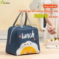 Túi đựng hộp cơm văn phòng Buna giữ nhiệt, túi giữ nhiệt đựng cơm có khoá kéo chắc chắc