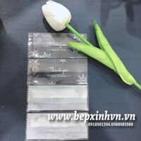 Túi đựng kẹo nougat 4x9cm Hoa tuyết trắng (100 túi)
