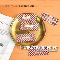 Túi đựng kẹo nougat caro đỏ (200 túi)