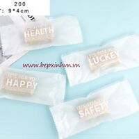 Túi đựng kẹo nougat trắng mờ có chữ (200 túi)