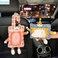 Túi đựng khăn ướt ô tô LACYES, Túi lau ướt hoạt hình sáng tạo cho bé, Hộp đựng khăn ăn cầm tay đa năng có tay cầm treo trang trí nhà / văn phòng