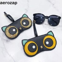 Túi đựng kính HOMESOGOOD, Túi đựng kính da Pu hoạt hình dễ thương, Hộp bảo vệ kính mắt đơn giản Túi đựng kính râm Kính râm phong cách Hàn Quốc Túi kính mắt nam