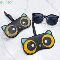 Túi đựng kính QUINTON, Túi đựng kính da Pu hoạt hình dễ thương, Hộp bảo vệ kính mắt đơn giản Kẹp kính râm phong cách Hàn Quốc Túi kính mắt ngoài trời