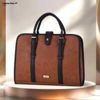 Túi đựng laptop 14 inch đeo vai, túi xách công sở nam nữ ngăn rộng đựng tài liệu A4 IDIGO UB2 - 6030