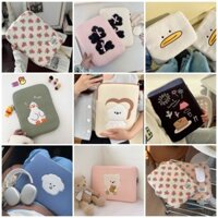 Túi Đựng Laptop Thêu Họa Tiết Hoạt Hình Đáng Yêu Phong Cách Hàn Quốc Kích Thước 11/13/15 inch