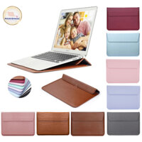 Túi đựng Macbook, Bao da laptop chống sốc bảo vệ máy 13.3/14/15.4inch da PU kết hợp giá đỡ cao 3-4cm