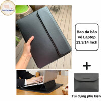 Túi đựng Macbook , laptop Air/Pro 13/14/15.4 inch Màu Đen tích hợp Giá Đỡ cao 5cm và Lót Chuột