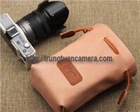 Túi đựng máy ảnh Easy Pocket da màu hồng nhạt size M