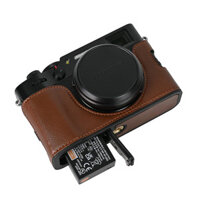 Túi đựng máy ảnh nửa thân bằng da PU cho Fujifilm X100V Cover