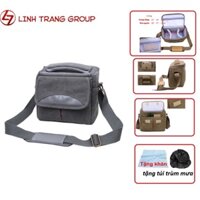 Túi đựng máy ảnh thời trang cao cấp Soudelor, tặng túi trùm chống nước và khăn lau lens - Oz107