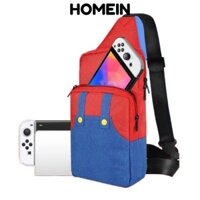 Túi đựng máy chơi Game HOMEIN, Hộp đựng phụ kiện dung lượng lớn chống sốc, Túi đeo vai đeo vai thông thường thời trang cho Switch Oled / Sàn hơi nước / Rog Ally X