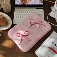 Túi đựng máy tính bảng Hàn Quốc dây đeo đàn hồi nơ 11 / 13 / 15 inch túi đựng laptop bên trong quà tặng có sẵn