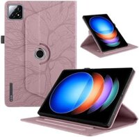 Túi đựng máy tính bảng Xiaomi Pad 6S Pro 12.4 Inch 2024 - Vỏ máy tính bảng 360 độ gập lại có vỏ cây sự sống - Màu Vàng hồng