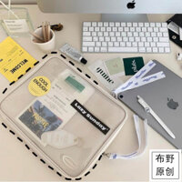 Túi đựng máy tính bảng ipad11/13/15 inch trong suốt trái tim cô gái Instagram Hàn Quốc