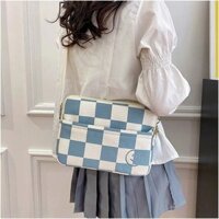 Túi đựng máy tính xách tay kẻ sọc phiên bản Hàn Quốc có dây đeo vai cho 11 / 13 / 13.3 / 14 Inch Vỏ nhựa PVC chống thấm nước di động cao cấp Macbook Túi đựng máy tính bảng IPad chống sốc