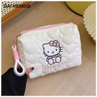Túi đựng mỹ phẩm chăn bông Hello Kitty dễ thương DAIMENGQI để sử dụng hàng ngày