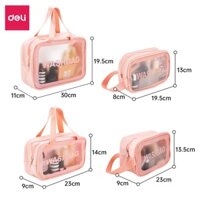 Túi đựng mỹ phẩm chống nước Agnite màu Hồng, túi WASHBAG tiện lợi đi du lịch, hoạt động ngoài trời - VS643-646 - S 19.5x13x8 cm