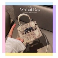 Túi Đựng Mỹ Phẩm Mini Mẫu Mới 2021 Họa Tiết Da Rắn Cá Tính Cho Nữ