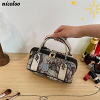 Túi đựng mỹ phẩm NICOLOO, Túi đựng đồ vệ sinh loại hộp gấu, Túi xách hoạt hình dung tích lớn dễ thương