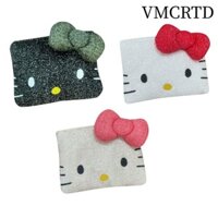 Túi đựng mỹ phẩm VMCRTD, Túi trang điểm sáng sức chứa lớn, di động có dây kéo Ví Cotton Hello Kitty hoạt hình cho đồ dùng học tập đi học