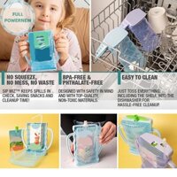 Túi đựng nước ép cho bé Fullpowernew Không bóp Túi đựng thức ăn và hộp đựng nước ép Hộp đựng nước ép chống bóp Túi đựng sữa chua có thể tái sử dụng Đồ cần thiết cho trẻ mới biết đi vn