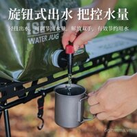 Túi đựng nước gấp 7.5L ngoài trời, thùng nước nhựa dung tích lớn có van, đồ cắm trại, túi nước cầm tay di động