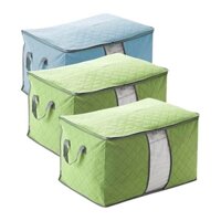 Túi đựng quần áo, chăn màn, mùng mền siêu tiện lợi có khóa kéo SIZE 48 x 45 x 29cm[BH: NONE]