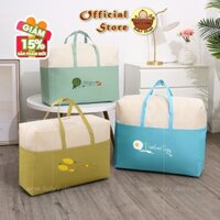 Túi đựng quần áo chăn mền gối sắp xếp lưu trữ vải Oxford 45x35x15cm khóa kéo họa tiết dễ thương TUIOXTDC