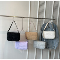 Túi đựng quần áo độn bông nữ Hàn Quốc Phù hợp với người đi lại Túi vuông nhỏ Dung tích lớn Thường ngày