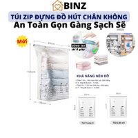Túi Đựng Quần Áo Hút Chân Không Bằng Tay,Túi Zip Hút Chân Không Đựng Quần Áo Chăn Mền Gối Thông Minh - Binz