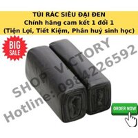 Túi đựng rác màu đen size lớn, bao đựng rác đen cỡ đại 1kg