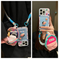 Túi đựng sách mini đáng yêu với túi đựng thẻ ốp điện thoại chống rơi cho iPhone15 14 13 12 11 ProMax