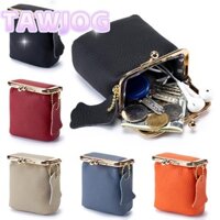 Túi đựng son môi TAWJOG, Túi đựng mỹ phẩm Mini mềm, Ví đựng tiền xu di động bằng da thật
