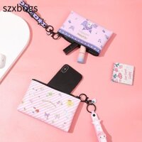 Túi đựng SZXBOGS, Túi đựng mỹ phẩm Anime dễ thương, Ví đựng tiền xu Kuromi My Melody Cinnamoroll đơn giản