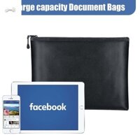 Túi đựng tài liệu chống cháy PARTYPARACE, cách nhiệt có dây kéo Túi đựng tiền chống nước, Túi lưu trữ an toàn chống cháy chắc chắn màu đen Công suất lớn Đồ dùng văn phòng trường học