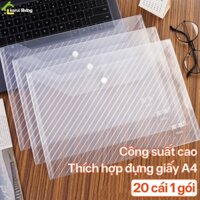 túi đựng tài liệu có cúc bấm PIKUP, túi đựng hồ sơ nhựa trong, túi đựng tài liệu khổ A4 A5