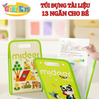 Túi Đựng Tài Liệu Khổ A4, Túi Đựng Hồ Sơ Cầm Tay Chất Liệu Nhựa Dẻo 13 Ngăn Tiện Lợi