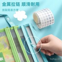 Túi đựng tài liệu túi đựng giấy tờ học sinh túi đựng tài liệu túi đựng tài liệu phân loại môn học học sinh tiểu học túi đựng tài liệu có khóa kéo, sách giáo khoa phân loại bài tập về nhà trong suốt Lưới Hai Lớp Túi đựng giấy tờ