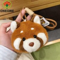 Túi đựng tai nghe hình gấu trúc đỏ ONEOME Mặt dây chuyền chìa khóa ô tô sáng tạo