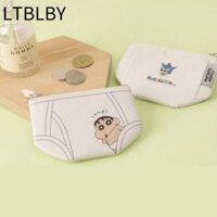 Túi đựng tai nghe LTBLBY, Ví đựng tiền xu bằng da Crayon Shin Chan, Ví Mini hình quần short